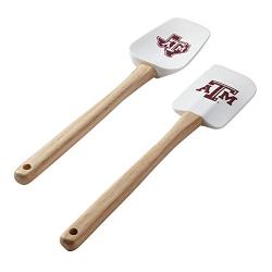 College Kitchen Collection 47672 2-Piece Spoonula Silicone Spatula Set, Texas A&M