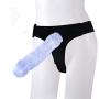 HYLHYL5-F Cl-ǐt Suckěr Female Realistic Lifelike for Women Silicone Adult Toys with Strong Suction Cup Blue PVC+ Leather Pants (20cm/7.87&quot)