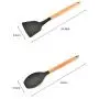SKYyao Kitchen utensil set Wooden Handle Silicone Kitchenware 9-piece kitchen non-stick pot scoop Shovel kitchenware Set Silicone
