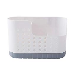 Newood Storage Box Basket Rack Bag, Self-Adhesive Detachable Plastic Cutlery Drain Rack Kitchenware Storage Box
