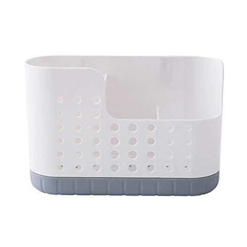 Newood Storage Box Basket Rack Bag, Self-Adhesive Detachable Plastic Cutlery Drain Rack Kitchenware Storage Box