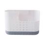 Newood Storage Box Basket Rack Bag, Self-Adhesive Detachable Plastic Cutlery Drain Rack Kitchenware Storage Box