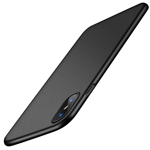 TORRAS Slim Fit iPhone XS Case/iPhone X Case, Hard Plastic PC Super Thin Mobile Phone Cover Case with Matte Finish Coating Grip Compatible with iPhone X/iPhone XS 5.8 inch, Space Black