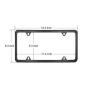 Indeedbuy 2017 Newest 2 Pcs 4 Holes Stainless Steel Black License Plate Frame