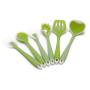 MATCHANT Silicone Kitchenware Set for 6 Pieces Non-Stick Cooking Shovel Spoon Translucent Silicone Kitchenware (Size : 6-Piece)