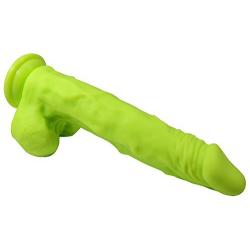 Lickerlish SPATTS 8.5" Premium Silicone Dildo Neon Green with Suction Cup