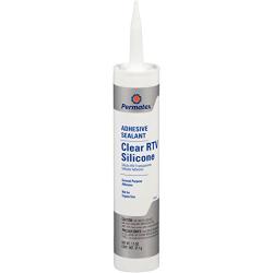 Permatex 80855-12PK Clear RTV Silicone Adhesive Sealant, 11 oz. (Pack of 12)