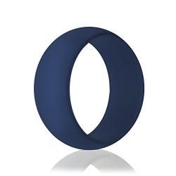 Swagmat Silicone Wedding Ring for Men ? 3 Packs & Singles ? Black, Grays & Blue - 8.7mm Wide: Leading Brand for Comfort of Rubber Wedding Bands for Men - 2 mm Thickness