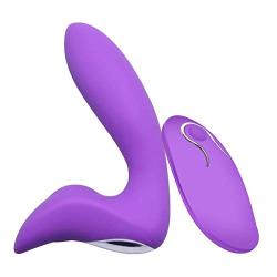 MLSice USB Rechargeable 12 Speeds Vibrating Wireless Remote Control Male Prostate Stimulator Massage Anal Butt Plug G-Spot Silicone Prostata Massager Vibrator for Men Anal Pleasure Sex Toys - Purple