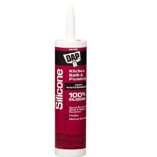 Dap 08640 Bathroom Silicone Rubber Caulk 9.8-Ounce White