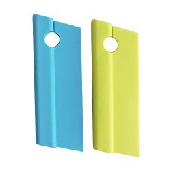 Honla 2 Pack Silicone Blade Squeegees with Hanging Hole,Compact Cleaner for Kitchen Countertops,Bathroom Shower Mirrors and Car Windows,Blue,Green