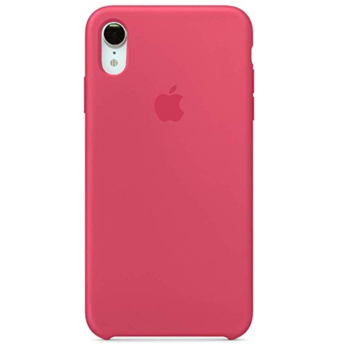 Anti-Drop iPhone XR(6.1Inch) Liquid Silicone Gel Case, TOSHIELD Soft Microfiber Cloth Lining Cushion for iPhone XR- Retail Package (Hibiscus)