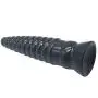 Ultra-Soft Massage Sticks Classic D?ld?, Silicone Sex Toy Cock Dong with Suction Cup, Massage Wand D?ld? Flexible for Anal Games-Black 23cm(9")