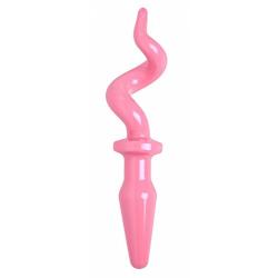 Master Series Pig Tail Butt Plug, Pink