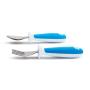 Munchkin 6 Count Raise Toddler Forks and Spoons, Blue, 12+