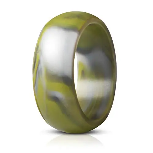 Saco Band Mens Silicone Rings Wedding Bands - 7 Pack / 1 Ring
