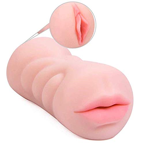 Double-Heads Pocket Soft Silicone Male Training Tool Mens Hands Free Relax Toy