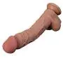 Lizhiwei2552 Different Enjoyment9.6 Inch Super Long Lifelike Massage Soft Wand Toys Liquid Silicone Body Massager with Large Balls for Women - Brown Love Story lizhiwei2552