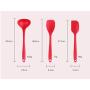 YWT 10 Piece Non-Stick Pan Environmentally Friendly Silicone Kitchen Utensils- Silicone Kitchenware Set Cooking Shovel Spoon Tool-Red-Suitable for Cooking and Baking