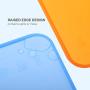 Silicone Baby Placemats for Children Kids Toddlers, Cute Stone Baby Placemats Travel with Raised Edge, Non Slip Surface, Waterproof, Portable, Easy to Clean, Dishwasher Safe, BPA Free, Blue
