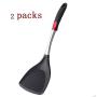 Kitchenware Utensils Set 2 Piece Premium Silicone Stainless steel Heat Resistant Non-Stick Cooking Professional Tools Black