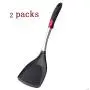 Kitchenware Utensils Set 2 Piece Premium Silicone Stainless steel Heat Resistant Non-Stick Cooking Professional Tools Black
