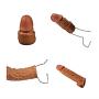 Skin Silicone Cóndom 12INCH Coffee Reusable Pênnís Sleeve Enlargement Toys for Men Chástity Clítoris Stímulator Pênnís Rings Delivery Discreet