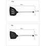 JunbosiKitchenware Silicone Kitchenware 12 Piece Set Stainless Steel Handle Anti-Scalding Cooking Spoon Shovel Set Household Kitchenware,Black