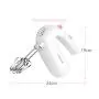 BINZHI Egg Beater Electric Household Mini Small Automatic Eggbeater Handheld Cream Hair Baking Tool - White Kitchen gadget