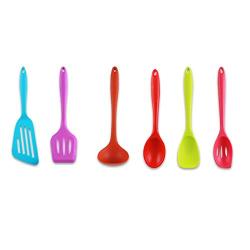 Color Boxed Silicone Kitchenware 6 Piece Set Nonstick Kitchen Tool Cooking Shovel Spoon Kitchen Utensils Spoon Spoon