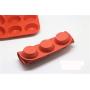 Kitchenware Silicone Cake Mold 12 round round high temperature baking tray Cookie mold baking tool (red)