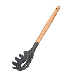 Runshiwan Wood Handle Silicone Kitchenware Non-stick Cooking Utensils (Noodles Scoop)