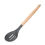 Runshiwan Wood Handle Silicone Kitchenware Non-stick Cook Utensils (Leakage Spoon)
