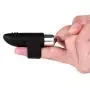 TIANYA Finger Vibrant Toy For Couple - Black Silicone Wonderful Finger Massager Stimulation Vibrating Waterproof Body Massager Toys