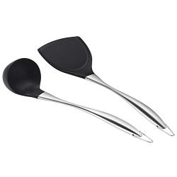 FOREVER-YOU 304 Stainless Steel Spatula stir-Fry Silicone Spoon Non-Stick Pot kitchenware Household