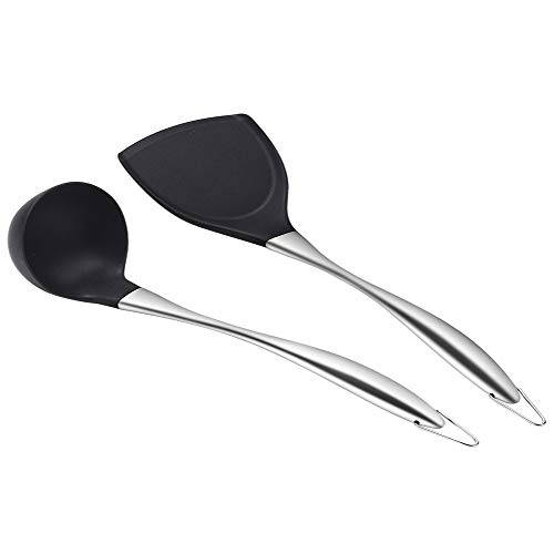 FOREVER-YOU 304 Stainless Steel Spatula stir-Fry Silicone Spoon Non-Stick Pot kitchenware Household