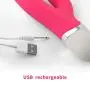 O-GAME Rabbit Vibrarator with 6 Vibrantion Modes Rechargeable Massager Quiet Dual Motor Silicone Toy for Women Couples