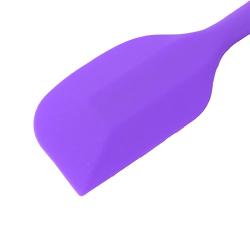 uxcell Silicone Kitchenware Bakery DIY Cake Cheese Cream Spatula Scraper 21cm Length Purple