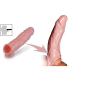 2pcs-Privacy Packaging. Silicone penile Condom Expander expands Male Chastity Toys Lengthen Cock Sleeves Dick Socks Reusable Condoms(Flesh)