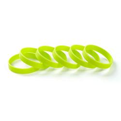 BRANDWINLITE Wholesale 6pcs/Pack or 12pcs/Pack Single Colors Blank Silicone Wristbands Rubber Bracelets