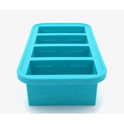 Souper Cubes Extra-Large Silicone Freezing Tray with Lid - makes 4 perfect 1cup portions - freeze soup broth or sauce