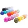 baby love home 50pcs 17mm 25colors DIY Silicone Beads for Teether Mix Color Hexagon DIY Necklace/Bracelet Baby Teething Beads