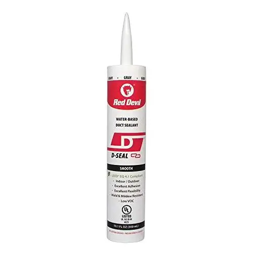 Red Devil 0846DI D Seal Water Based Duct Sealant, 10.1 Oz, Gray