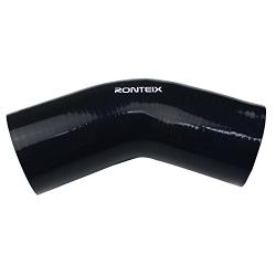 Ronteix Universal High Performance 45 Degree Elbow Coupler Silicone Hose (2(51MM), BLACK)