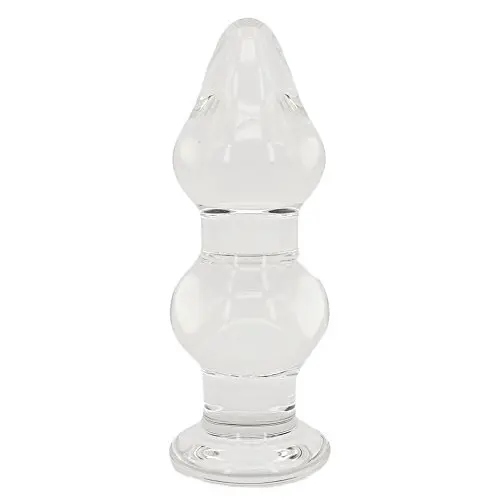Gourd Shape Anal Sex Trainer Glass Pleasure Butt Plug Wand, Eastern Delights Elite Anal Sex Toy for Couples