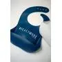 Ava + Oliver Silicone Bib Set - Waterproof Bibs Made with BPA Free Silicone - Perfect for Girls and Boys - Easy Clean Babies or Toddler Adjustable - Excellent Baby Shower Gift, Set of 2 (Navy/Gray)