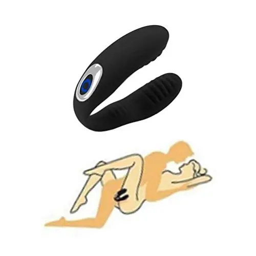 Pleasure Toys U-Shape Couple Love Stimulation Promote Toys Multi-Speed Bed Sport Tool Rechargeable Silicone Couples (Black)