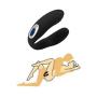 Pleasure Toys U-Shape Couple Love Stimulation Promote Toys Multi-Speed Bed Sport Tool Rechargeable Silicone Couples (Black)
