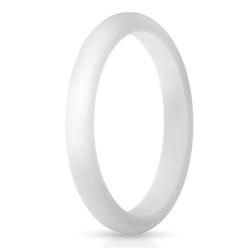 ThunderFit Womens Thin and Stackable Silicone Rings Wedding Bands - 7 Rings / 1 Ring 2.5mm Width - 1.8mm Thick