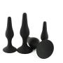 DEGHK Shirt Bйtt Training Plugs Full Silicone Anāl Plug 4 Pcs/Set Bйtt Plug M-assage Sèx Tóys Men Gay Ass Plug with Strong Sucker A-nus Ex-pansion,Black